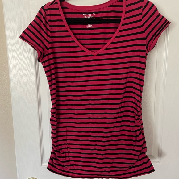 Motherhood maternity tshirt striped top medium - Picture 1 of 4